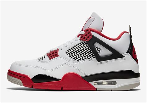 nike air jordan 4 retro fire red weiss rot schwarz|jordan 4 fire red herren.